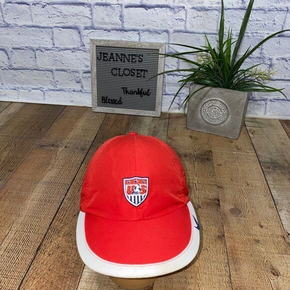 Vintage US Soccer Hat Adjustable Nike National Team USA StrapBack Cap One Size - Picture 1 of 8